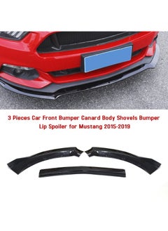 NIBEMINENT 3-Piece Car Front Bumper Canard Lip Spoiler For Mustang 2015-2019  - Image 2