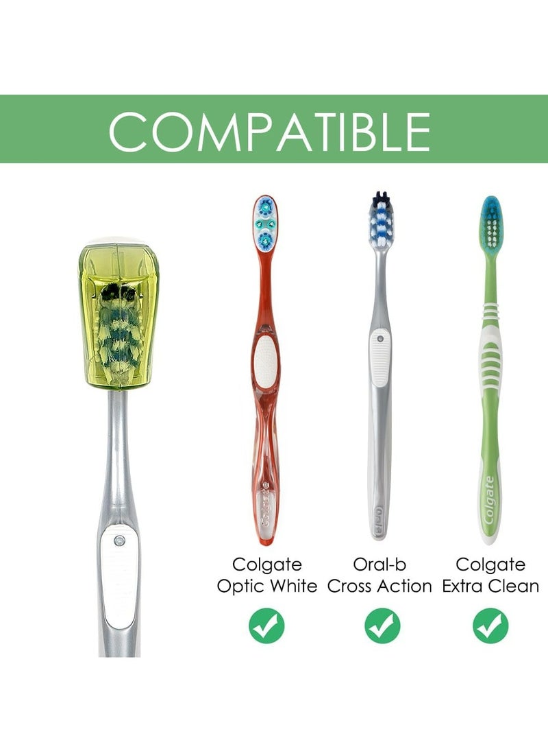 Oasisgalore 3PCS Travel Toothbrush Head Covers with Suction Cup，Wall Mount Toothbrush Holder Cap Case for Travel, Outdoor - Image 2
