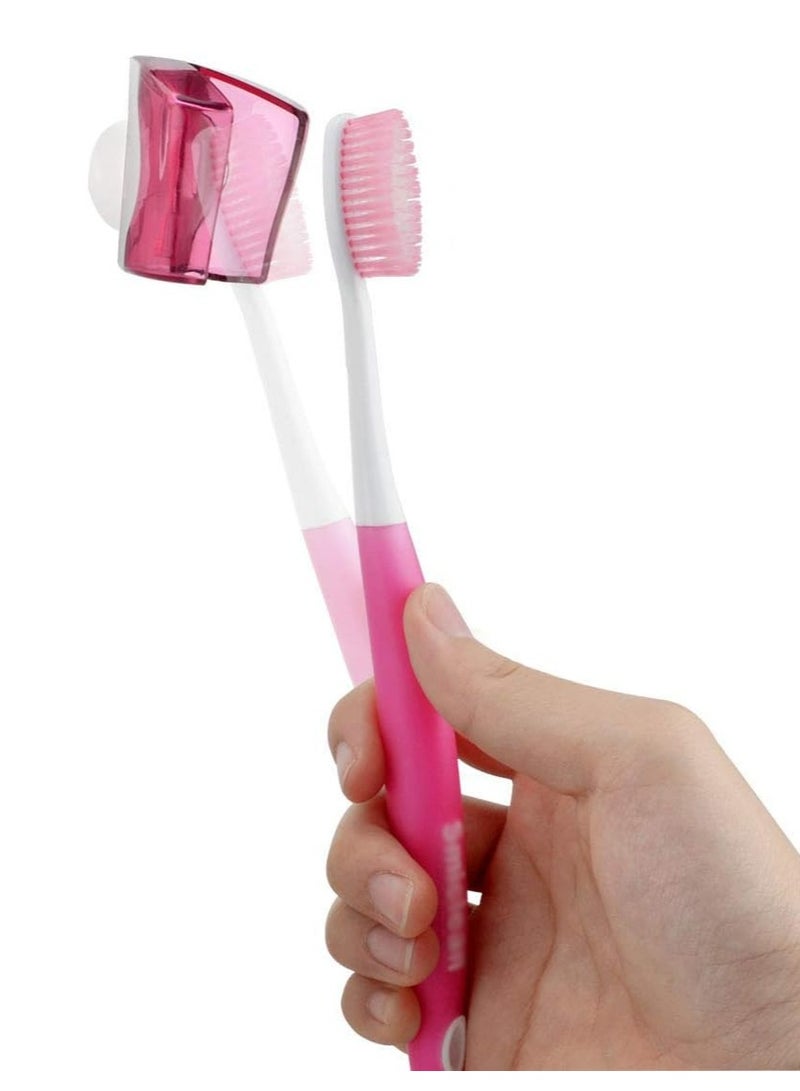 Oasisgalore 3PCS Travel Toothbrush Head Covers with Suction Cup，Wall Mount Toothbrush Holder Cap Case for Travel, Outdoor - Image 3