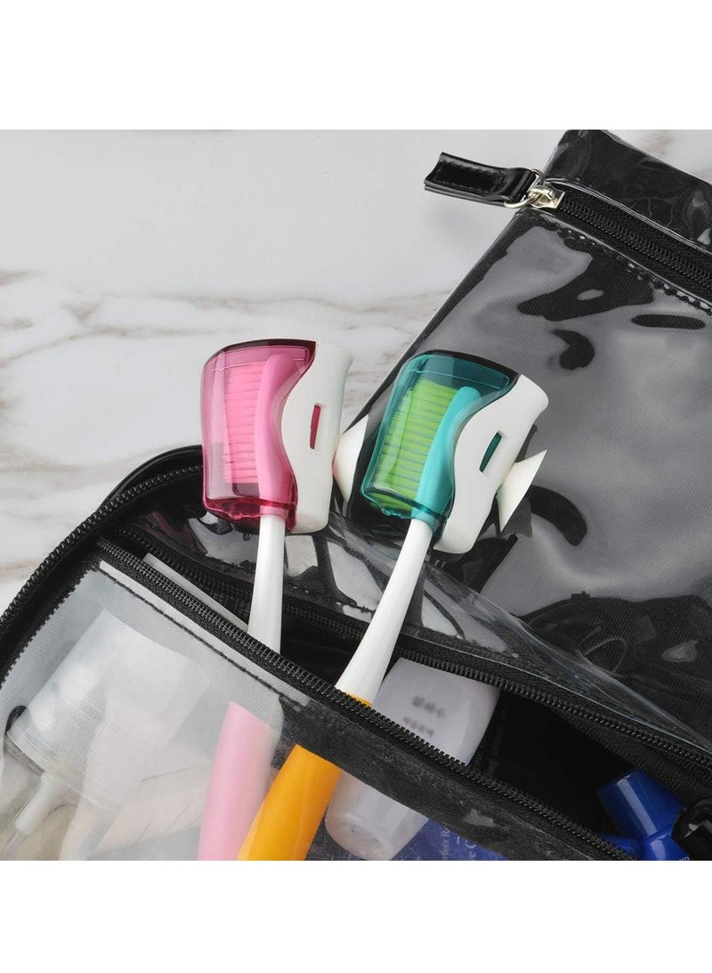Oasisgalore 3PCS Travel Toothbrush Head Covers with Suction Cup，Wall Mount Toothbrush Holder Cap Case for Travel, Outdoor - Image 5