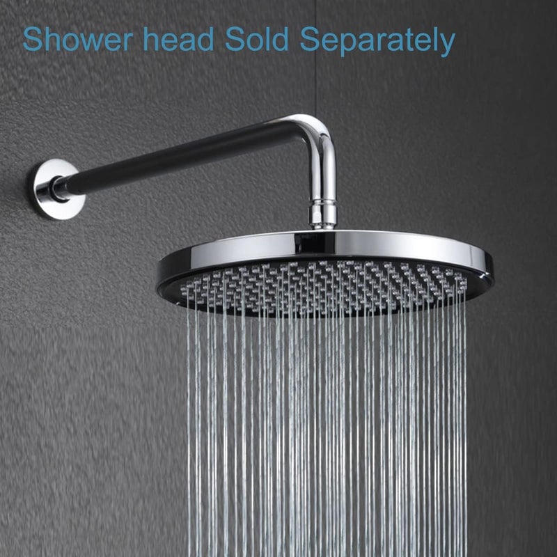 16 Inch Shower Arm Extra Long Solid Brass Rain Shower Head Arm with Flange Wall Mounted, Chrome finish (16inch, Chrome) - Image 5