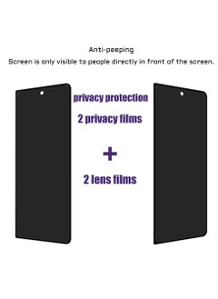 Excefore Privacy Protection Tempered Glass for Samsung Galaxy Z Fold 5 - Screen & Camera Lens Protector 2 Pack - Anti-peeping Security Shield  - Image 5