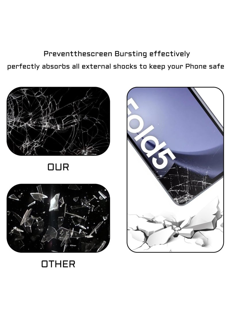 Excefore - Privacy Protection Tempered Glass for Samsung Galaxy Z Fold 5 - Screen & Camera Lens Protector 2 Pack - Anti-peeping Security Shield - Image 1