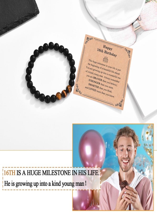 FIEEFX 16th Birthday Gifts for Boys, 16 Year Old Boy Birthday Gift Ideas, Cool Beaded Bracelet Gifts for 16 Year Old Boy with 16th Birthday Card, 16th Birthday Gifts for Son Grandson Nephew Brother Friends - Image 4