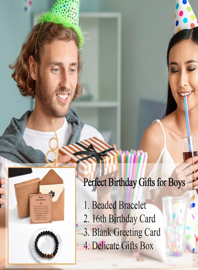 FIEEFX 16th Birthday Gifts for Boys, 16 Year Old Boy Birthday Gift Ideas, Cool Beaded Bracelet Gifts for 16 Year Old Boy with 16th Birthday Card, 16th Birthday Gifts for Son Grandson Nephew Brother Friends - Image 5