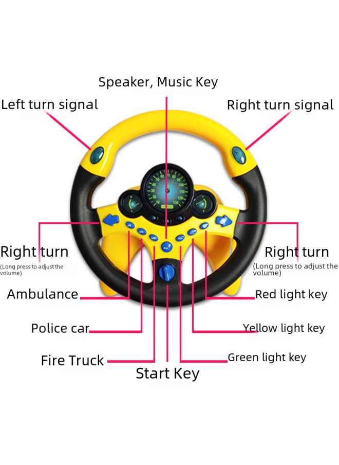 Remote Control Car Toys For Kids - High-speed Off-road Vehicle Led Lights Stunt Action-Color:Vertical Racing Steering Wheel Orange ]  - Image 1