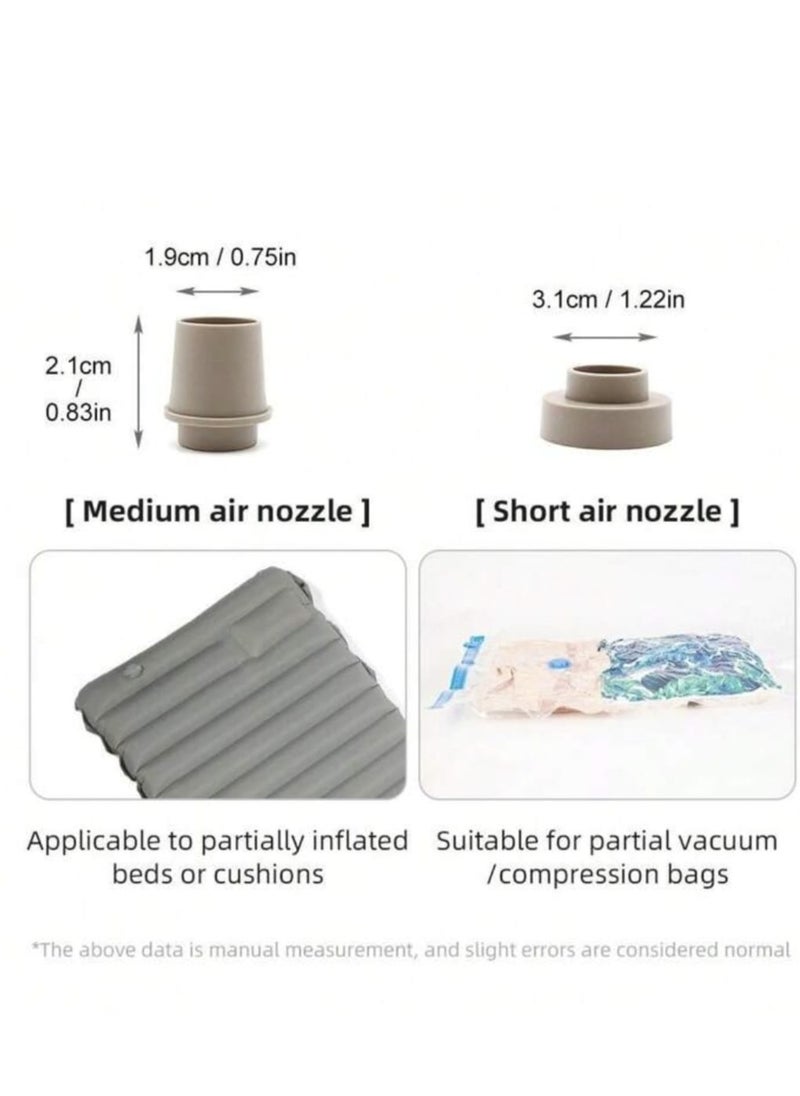 Generic - Portable multi-function air pump - safe and durable, smart lock anti-misstart, overheating protection, unique color is loved by young people. USB with 2-level brightness emergency light, tent hanging. Charging and pumping dual-use, pool toys, snow tubes, outdoor camping, fitness balls, children's bouncing balls, vacuum bags are available. Smaller than a cup, cordless and rechargeable, suitable for outdoor camping / hiking / beach / indoor storage - Image 1