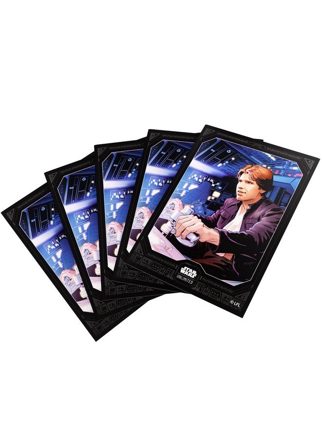 Gamegenic أكمام فن هان سولو من ستار وورز أنليميتد - حزمة مرخصة رسمياً تحتوي على 60 كم فن وكم شفاف واحد، حجم مثالي لألعاب ستار وورز أنليميتد وألعاب TCG و LCG الأخرى، مصنوعة بواسطة غيمجينيك. - Image 1