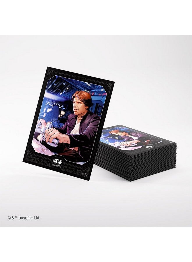 Gamegenic أكمام فن هان سولو من ستار وورز أنليميتد - حزمة مرخصة رسمياً تحتوي على 60 كم فن وكم شفاف واحد، حجم مثالي لألعاب ستار وورز أنليميتد وألعاب TCG و LCG الأخرى، مصنوعة بواسطة غيمجينيك. - Image 2