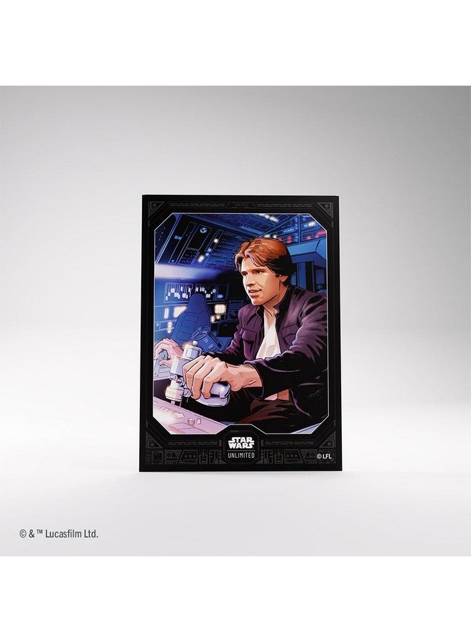 Gamegenic أكمام فن هان سولو من ستار وورز أنليميتد - حزمة مرخصة رسمياً تحتوي على 60 كم فن وكم شفاف واحد، حجم مثالي لألعاب ستار وورز أنليميتد وألعاب TCG و LCG الأخرى، مصنوعة بواسطة غيمجينيك. - Image 3