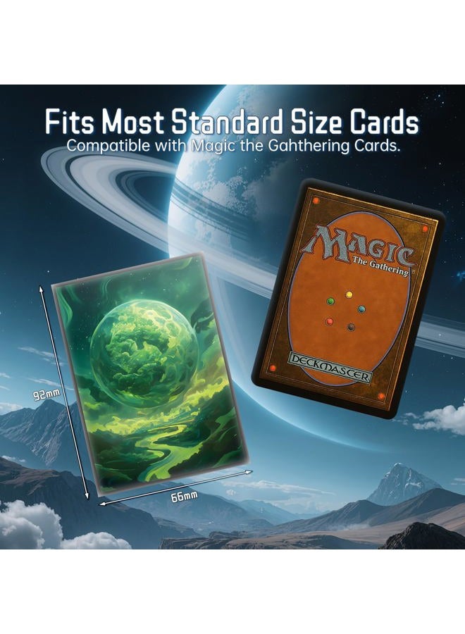 Kiiransr MTG Card Sleeves - Forest - Planet Basic Lands Series - Ultra Clear Front & Matte Finish Back, 100 Count Standard Size Matte Art Sleeve for Magic The Gathering - Image 4