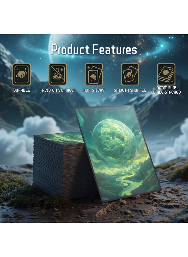 Kiiransr MTG Card Sleeves - Forest - Planet Basic Lands Series - Ultra Clear Front & Matte Finish Back, 100 Count Standard Size Matte Art Sleeve for Magic The Gathering - Image 5