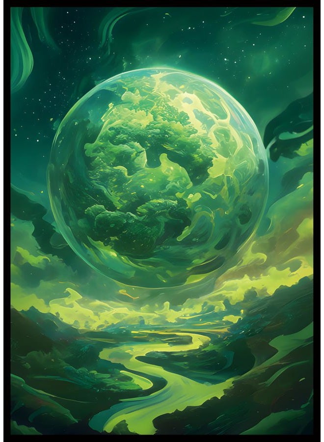 Kiiransr MTG Card Sleeves - Forest - Planet Basic Lands Series - Ultra Clear Front & Matte Finish Back, 100 Count Standard Size Matte Art Sleeve for Magic The Gathering - Image 1