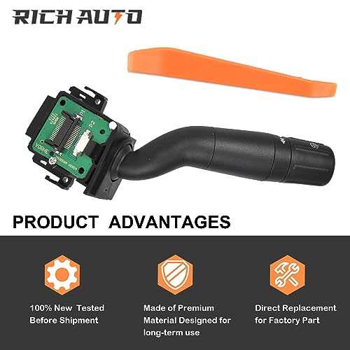 RICH AUTO Windshield Wiper Switch Multi-Function Turn Signal Switch Replacement for 2011-2013 Ford F-150 F-250 F-350 F-450 F-550 Super Duty Replaces# SW-6874, BC3Z-13K359-BA - Image 3