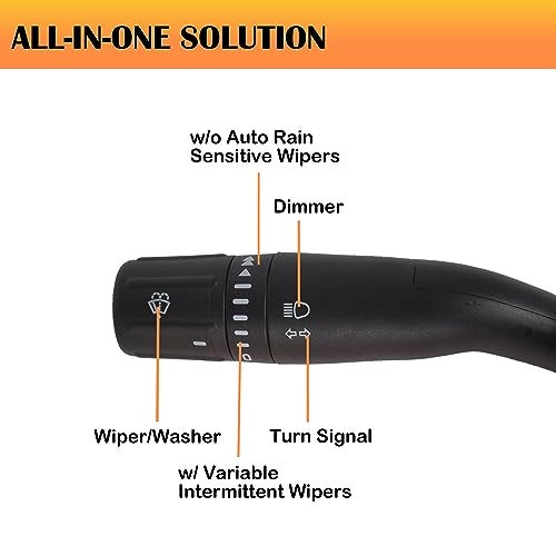 RICH AUTO Windshield Wiper Switch Multi-Function Turn Signal Switch Replacement for 2011-2013 Ford F-150 F-250 F-350 F-450 F-550 Super Duty Replaces# SW-6874, BC3Z-13K359-BA - Image 2