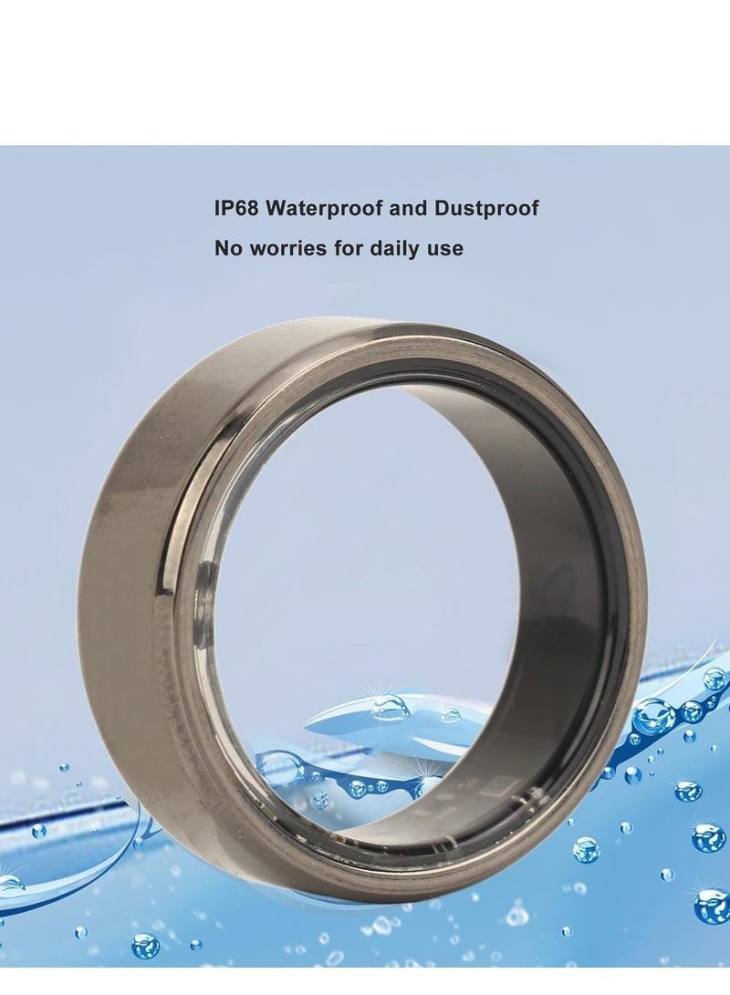 SYOSI Smart Ring Health Tracker, Water Resistant Bluetooth Fitness Tracker Ring, Pedometer Sleep Heart Rate Body Temperature Sport Monitoring Ring with Remote Camera Control for Adult #10 - Image 4