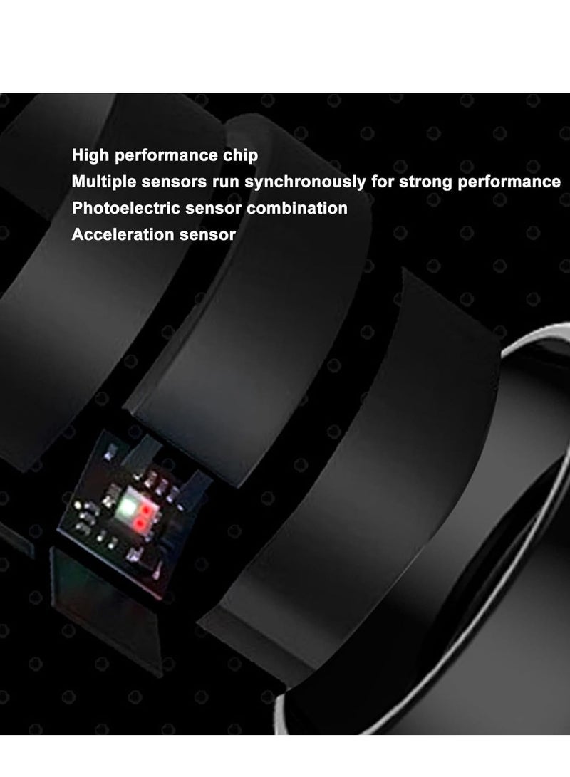 SYOSI Smart Ring Health Tracker, Water Resistant Bluetooth Fitness Tracker Ring, Pedometer Sleep Heart Rate Body Temperature Sport Monitoring Ring with Remote Camera Control for Adult #10 - Image 3