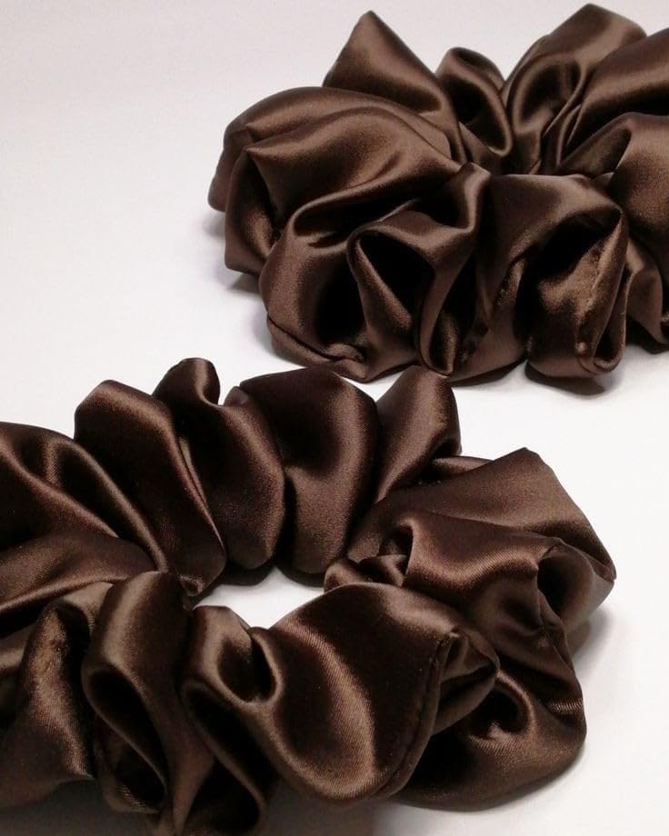 Atrubes Scrunchy Combo of 3 XL Scrunchies 3 Pcs Extra Large Scrunchies Scrunchy Hair Ties Silk Satin Scrunchies for Hair Scrunchies for Thick Hair Silk hair ties Women girls lady children - Image 3
