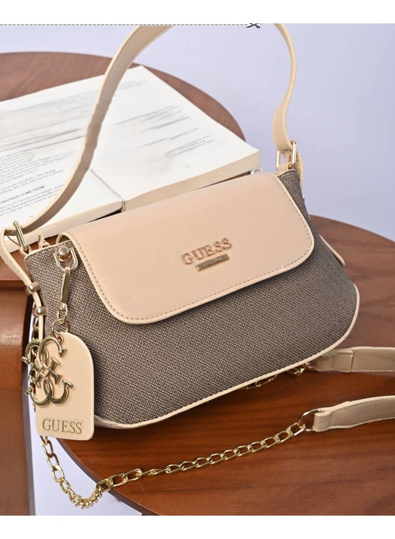 GUESS Luxury beige leather women's bag - Image 1