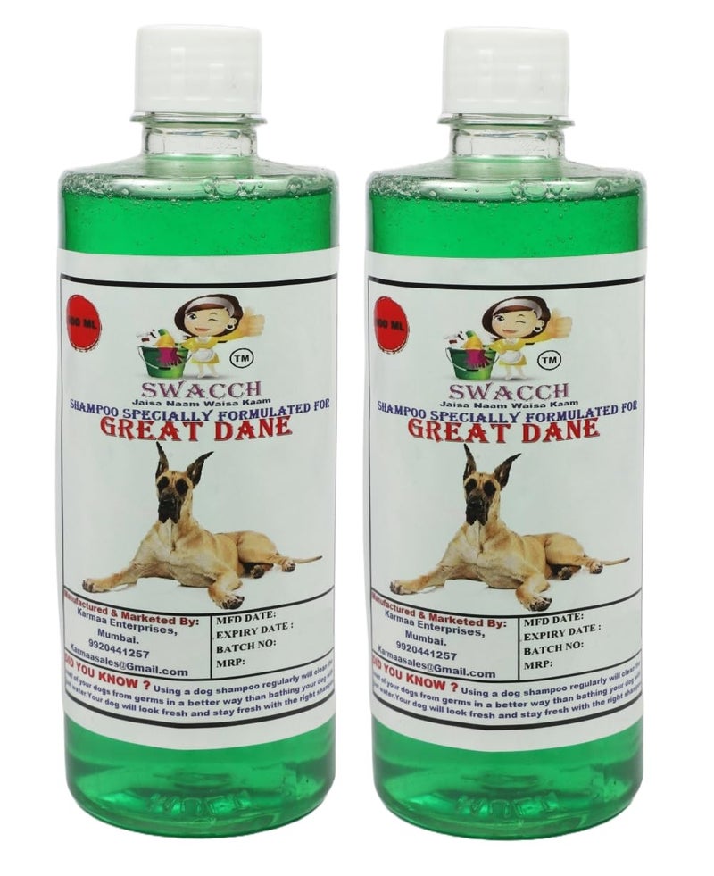 swacch Shampoo | Puppy Safe Shampoo | Great Dane Dog Shampoo (500ml) (Pack of 2) Neem Alovera + Small White Bone | Dog Chew Bones | Teething chew Toy | Dental Teething |Combo Pack - Image 2