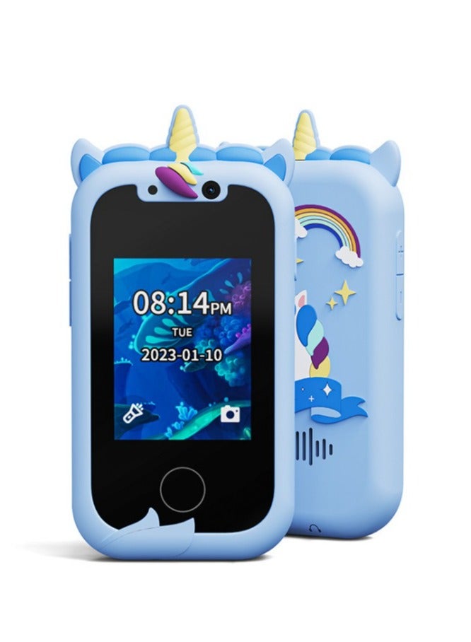 Kids Smart Phone Toys with Case, Dual Camera Travel Toys Educational Games, 2.8 Touchscreen 16 Learning Games Music Player,  Gifts for 3-7 Year Old Girls Boys - Image 2