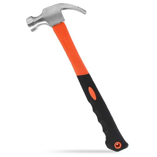 Oblivion Claw Hammer - Carbon Steel Shaft with 450g Steel Shaft and 13-Inch Fiberglass Handle | Comfortable Grip Forged Head Flat Head Hammer for Driving and Pulling Out Nails (1Pc) - Image 1