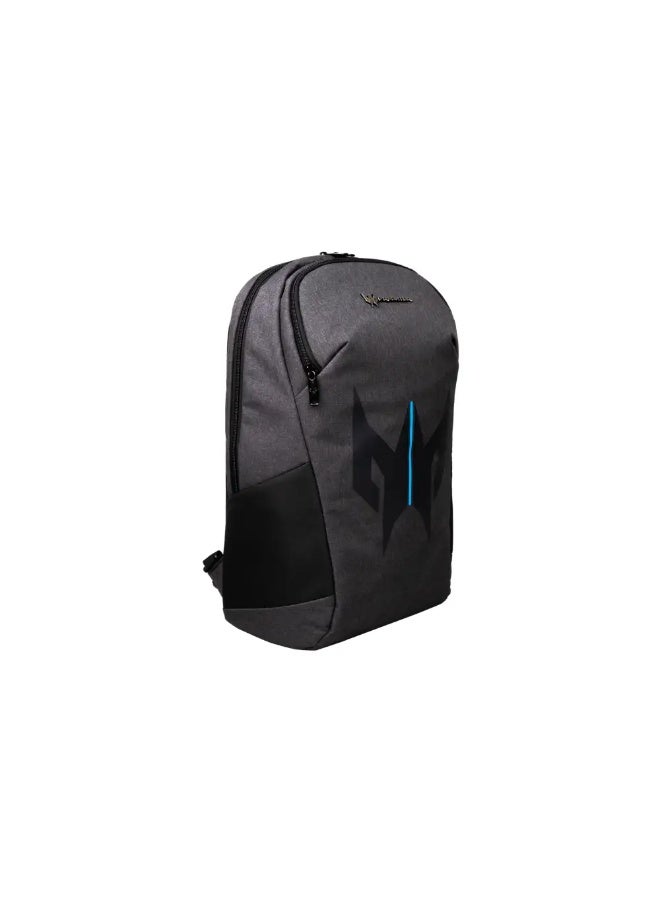 Acer Predator Urban BackPack 15.6", Polyester, Water Resistant, Reinforced Back, Hard Bottom & Top Lid, Gray - Image 2