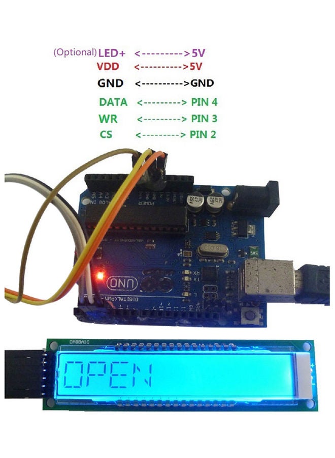 NIBEMINENT 10 Bit LCD Display Module Multicolour 9.20x0.90x2.40cm - Image 2