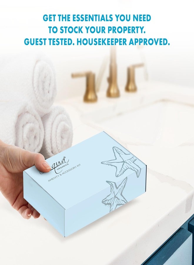 1-Shoppe All-in-Kit 1-Shoppe Aqua Organics Amenity Kit | Boxed Hotel Toiletries Bulk Set | 1 oz Shampoo, Conditioner, Lotion, Body Wash & Bar Soap | 5 piece set - Image 4