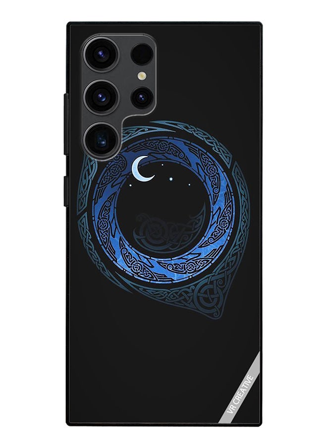 VR CREATIVE غطاء حماية لجهاز سامسونج جالكسي S23 ألترا 5G بتصميم ضوء القمر متعدد الألوان - Image 1