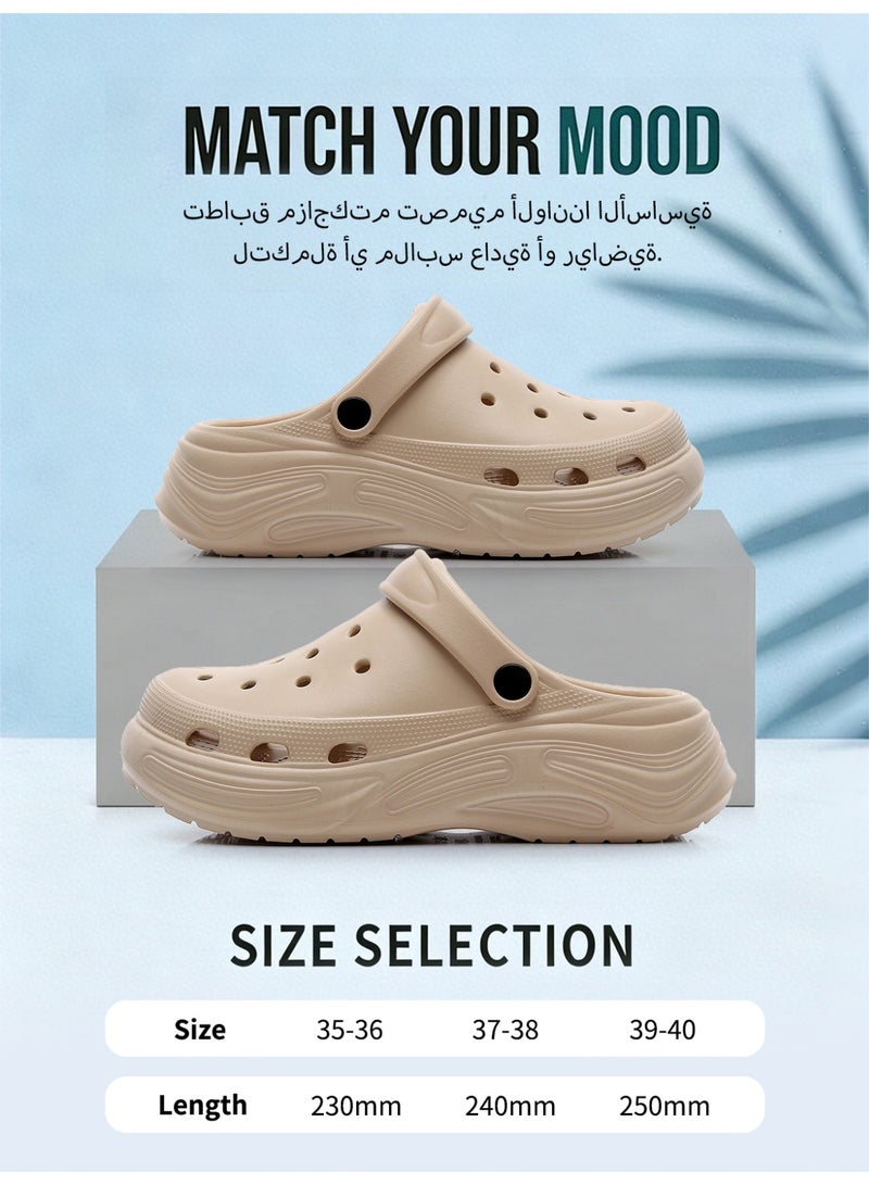 GUOLUOFEI Clogs for Women Adult Thick Sole Cushioned Garden Shoes Slippers - Image 4