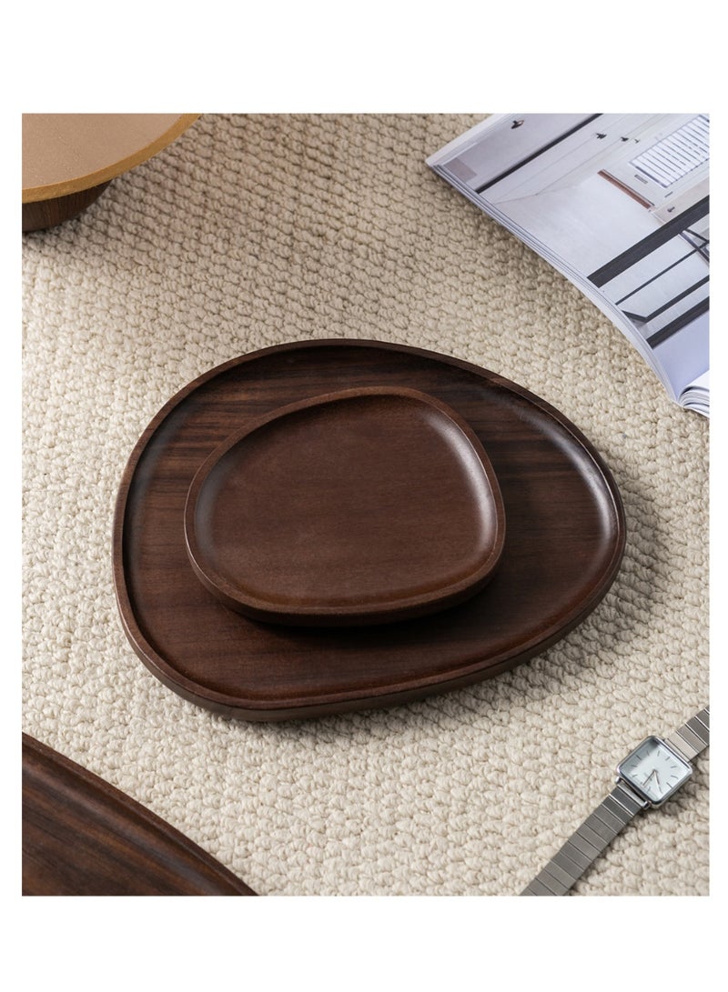 Acacia Wood Oval Tray with Round Bead Feet, 25.9cm x 20.7cm, Household Storage & Display - Image 5