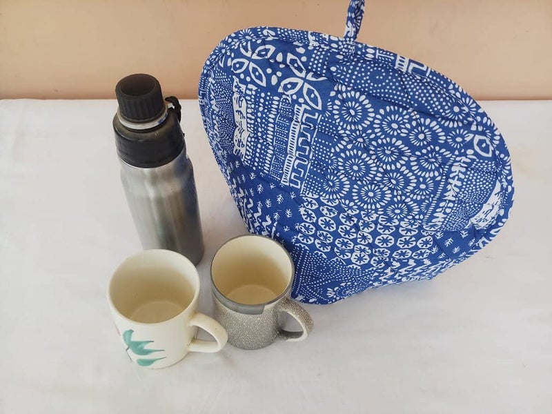 Malan Bai Mandala Tea Cozy Cover malati Hand Block Winter Tea Cozy Cotton Tea Kettle Warmer Pot Cover Hot Coffee Cover Handamde Kitchen Décor Brand: Malan Bai - Image 2
