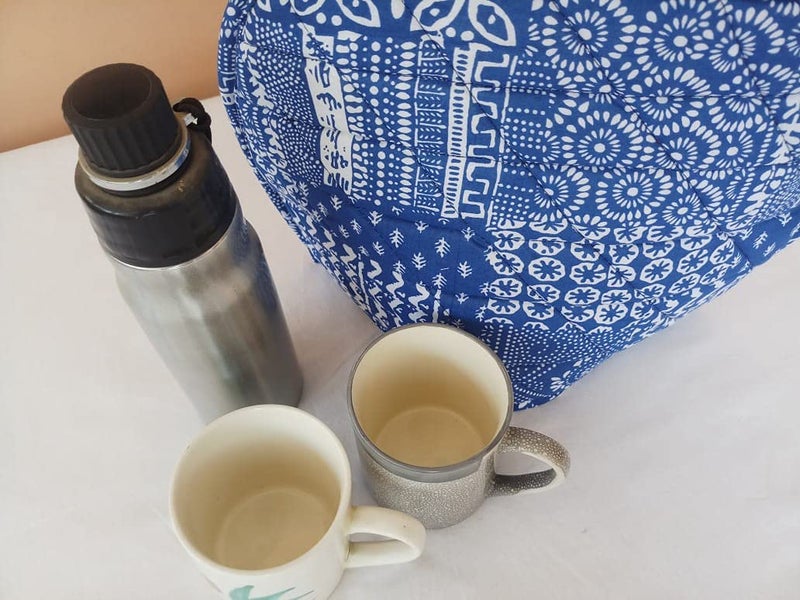 Malan Bai Mandala Tea Cozy Cover malati Hand Block Winter Tea Cozy Cotton Tea Kettle Warmer Pot Cover Hot Coffee Cover Handamde Kitchen Décor Brand: Malan Bai - Image 3