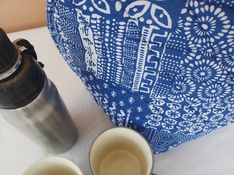 Malan Bai Mandala Tea Cozy Cover malati Hand Block Winter Tea Cozy Cotton Tea Kettle Warmer Pot Cover Hot Coffee Cover Handamde Kitchen Décor Brand: Malan Bai - Image 5