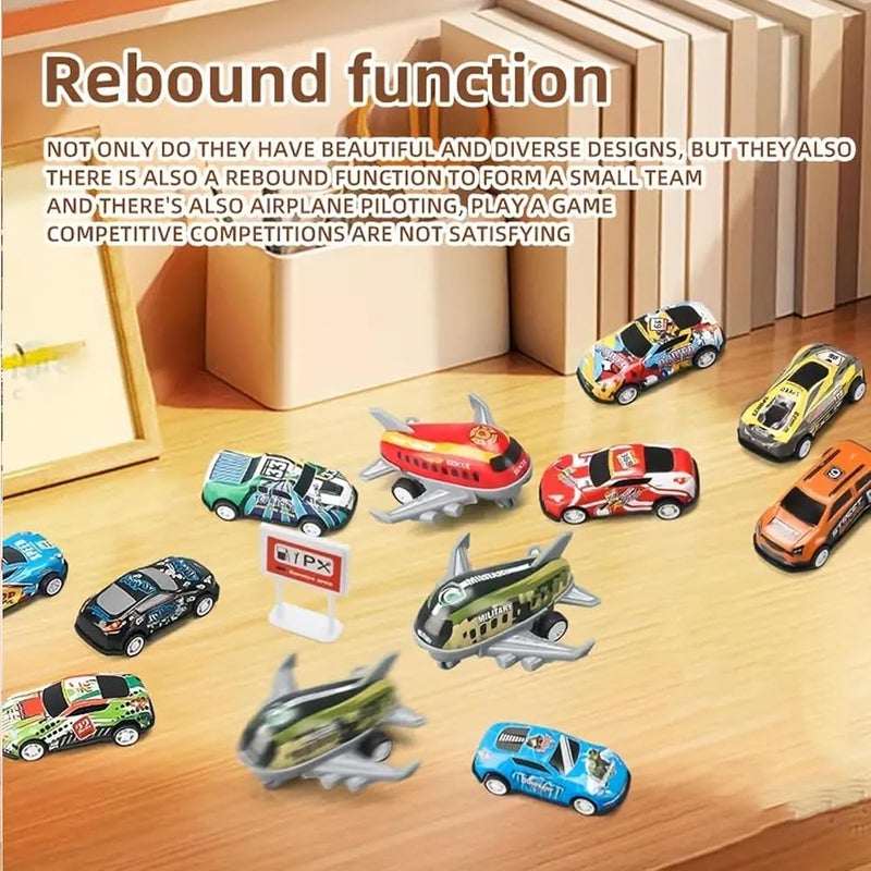 Beauenty 32 Pack Pull Back Toy Cars & Planes, Mini Die-Cast Race Cars & Airplanes, Toddler Boys & Girls 3-7 Years, Pull-Back Mechanism, No Batteries Required - Image 3