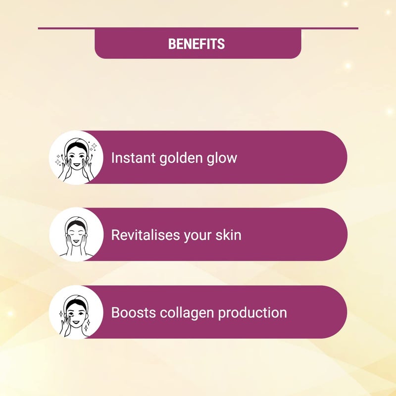 Lotus Lotus Radiant Gold Facial Kit for instant glow with 24K Pure Gold Papaya 4 easy steps 37g 4 use  - Image 4