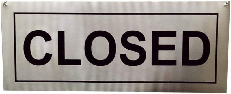 BPA® Stainless Steel Hanging Open Closed Signage Board (5"x12") - Image 3