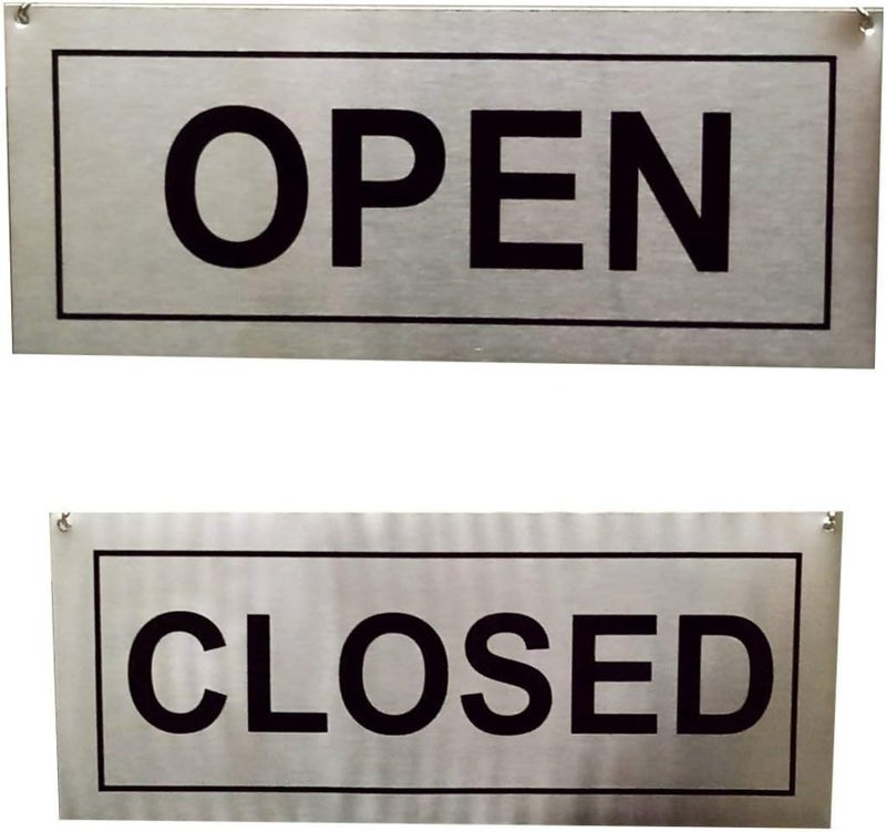BPA® Stainless Steel Hanging Open Closed Signage Board (5"x12") - Image 2