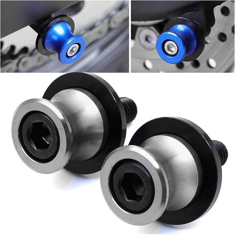 Motorcycle CNC Swingarm Sliders Spools M10 Black Compatible with CFMoto 400NK 650NK 650MT 800MT - Image 3
