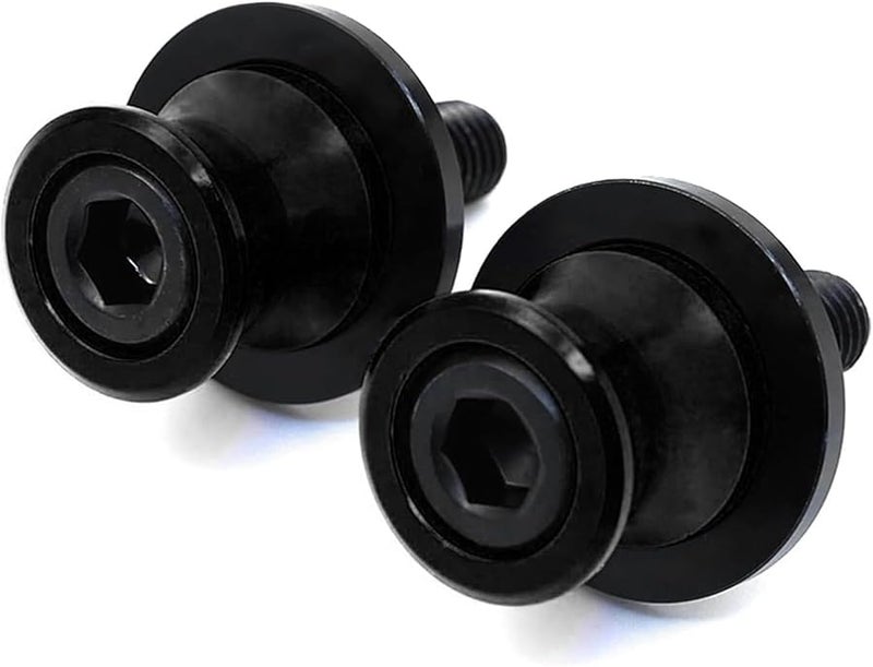 Motorcycle CNC Swingarm Sliders Spools M10 Black Compatible with CFMoto 400NK 650NK 650MT 800MT - Image 1