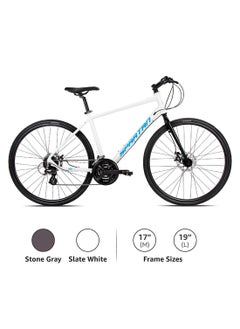 Spartan 700c Dolomite Road Bike | 19 inch wheel size | 24 speed Shimano gears| for teens | Slate white  - Image 2
