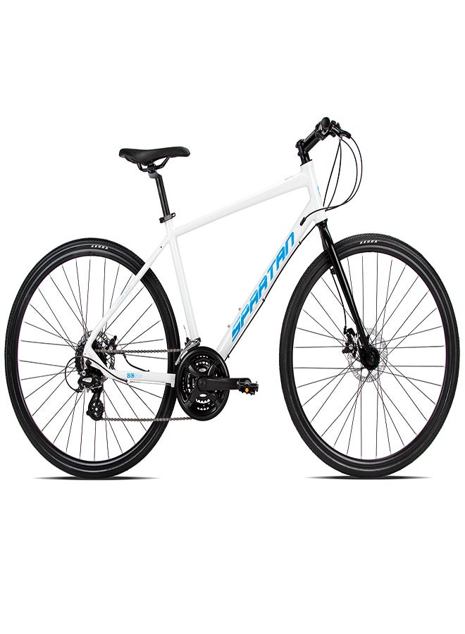 Spartan 700c Dolomite Road Bike | 19 Inch Wheel Size | 24 Speed Shimano Gears | White Color  - Image 1