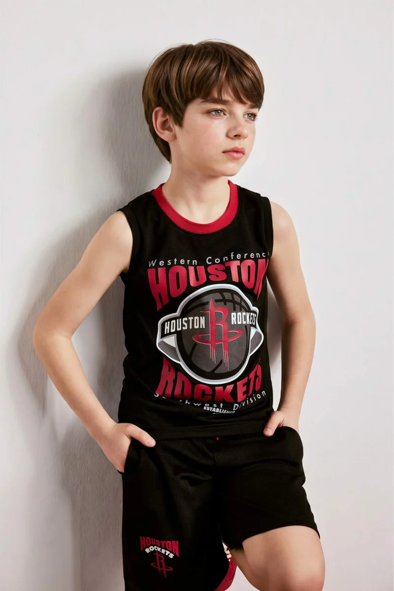 DeFacto Boy Regular Fit NBA Houston Rockets Licensed Tulle Tank Top