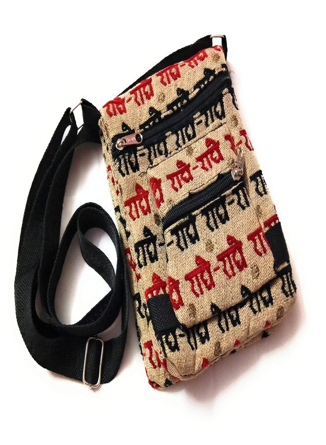 Chircrafts Sling Bag Handbag Cross body Cotton Canvas Cloth Handmade Radhe Printed Small | for Girls & women - Image 1