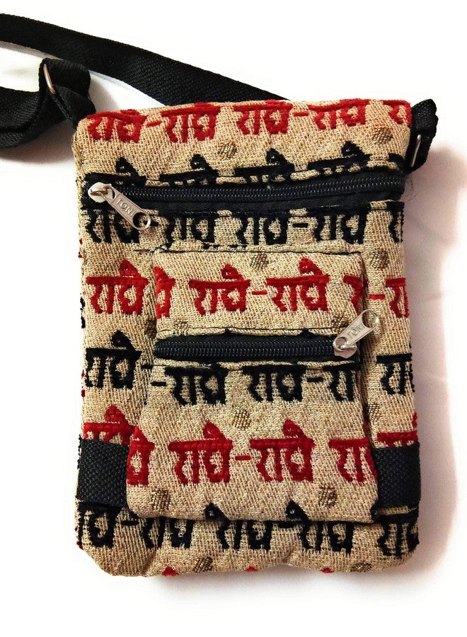 Chircrafts Sling Bag Handbag Cross body Cotton Canvas Cloth Handmade Radhe Printed Small | for Girls & women - Image 2