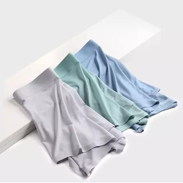 ASJAR Ultra-Soft Material Trunks for Men| Ice-Silk Short | Underwear | Multi-Colored.(Pack of 2) Multicolour - Image 3