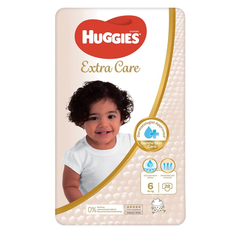 Huggies Extra Care Baby Diapers Size 6 15+ kg Value Pack 28 pcs