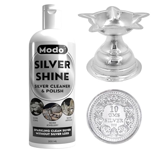 Modo Instant Silver Cleaner Dip & Polish Tarnish Remover 300 ML | Cleans Instantly Without Silver Loss | Silver Ring, Coin, Jewellery, Idol, Payal, Silver Plated Items, Sterling Silver| Easy to Use - Image 1