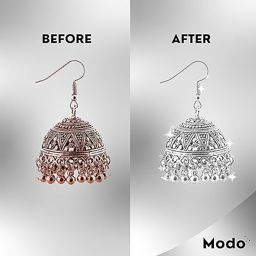 Modo Instant Silver Cleaner Dip & Polish Tarnish Remover 300 ML | Cleans Instantly Without Silver Loss | Silver Ring, Coin, Jewellery, Idol, Payal, Silver Plated Items, Sterling Silver| Easy to Use - Image 5